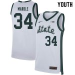 Youth Michigan State Spartans NCAA #34 Julius Marble White Authentic Nike 2019-20 Retro Stitched College Basketball Jersey EY32B30JE